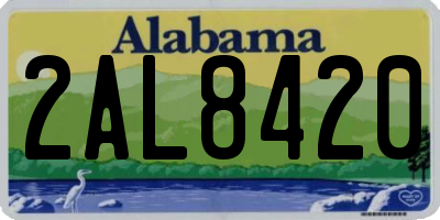AL license plate 2AL8420