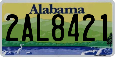 AL license plate 2AL8421