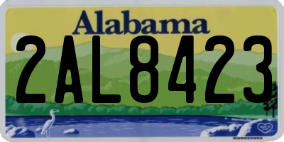 AL license plate 2AL8423