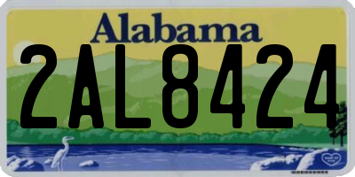 AL license plate 2AL8424