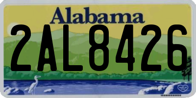 AL license plate 2AL8426
