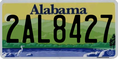 AL license plate 2AL8427