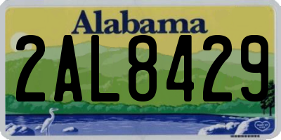 AL license plate 2AL8429