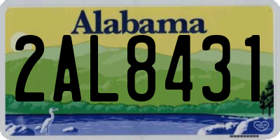 AL license plate 2AL8431