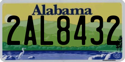 AL license plate 2AL8432