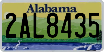AL license plate 2AL8435