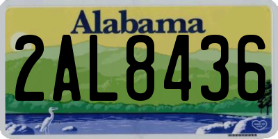 AL license plate 2AL8436