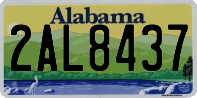 AL license plate 2AL8437