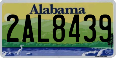 AL license plate 2AL8439