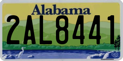 AL license plate 2AL8441