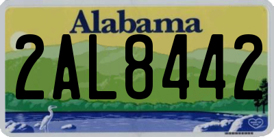 AL license plate 2AL8442