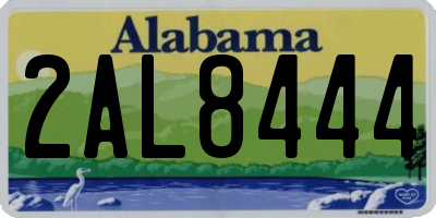 AL license plate 2AL8444