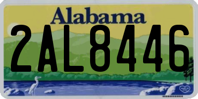 AL license plate 2AL8446