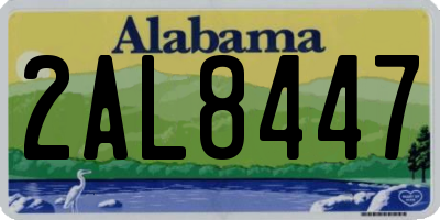 AL license plate 2AL8447