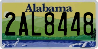 AL license plate 2AL8448