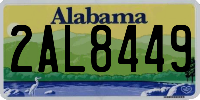 AL license plate 2AL8449