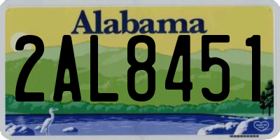 AL license plate 2AL8451