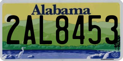 AL license plate 2AL8453