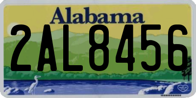 AL license plate 2AL8456