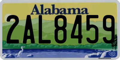 AL license plate 2AL8459