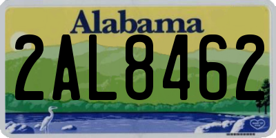AL license plate 2AL8462