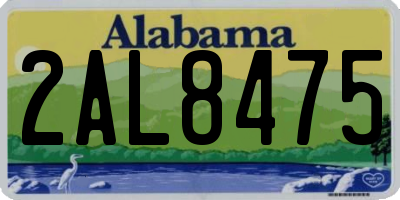 AL license plate 2AL8475