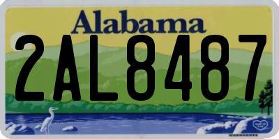 AL license plate 2AL8487
