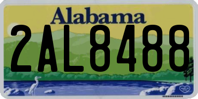 AL license plate 2AL8488