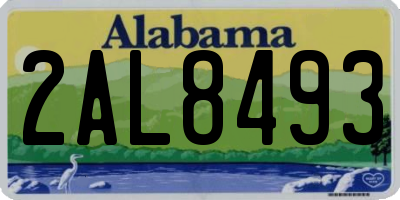 AL license plate 2AL8493