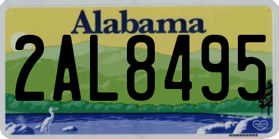 AL license plate 2AL8495