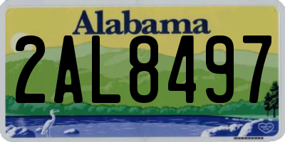 AL license plate 2AL8497