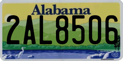 AL license plate 2AL8506