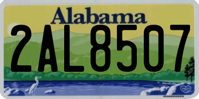 AL license plate 2AL8507