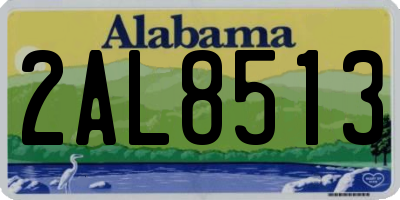 AL license plate 2AL8513