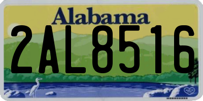 AL license plate 2AL8516