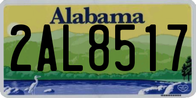 AL license plate 2AL8517