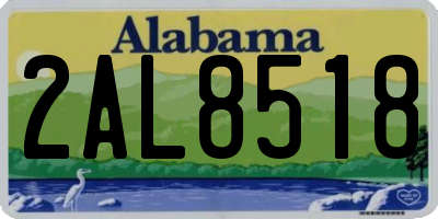 AL license plate 2AL8518