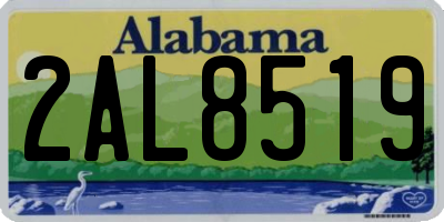 AL license plate 2AL8519