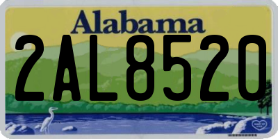 AL license plate 2AL8520