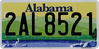 AL license plate 2AL8521