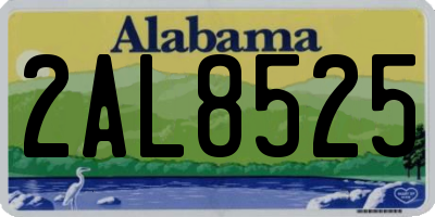 AL license plate 2AL8525