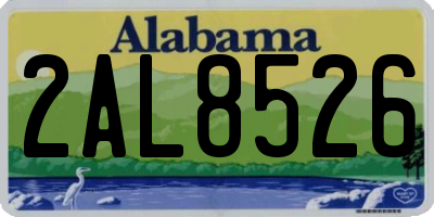 AL license plate 2AL8526