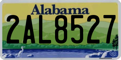 AL license plate 2AL8527