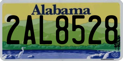 AL license plate 2AL8528