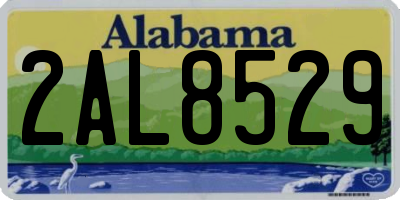 AL license plate 2AL8529