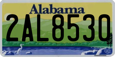 AL license plate 2AL8530