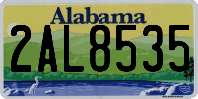 AL license plate 2AL8535