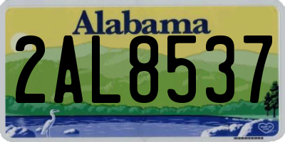 AL license plate 2AL8537