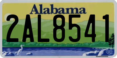 AL license plate 2AL8541