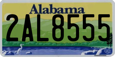 AL license plate 2AL8555